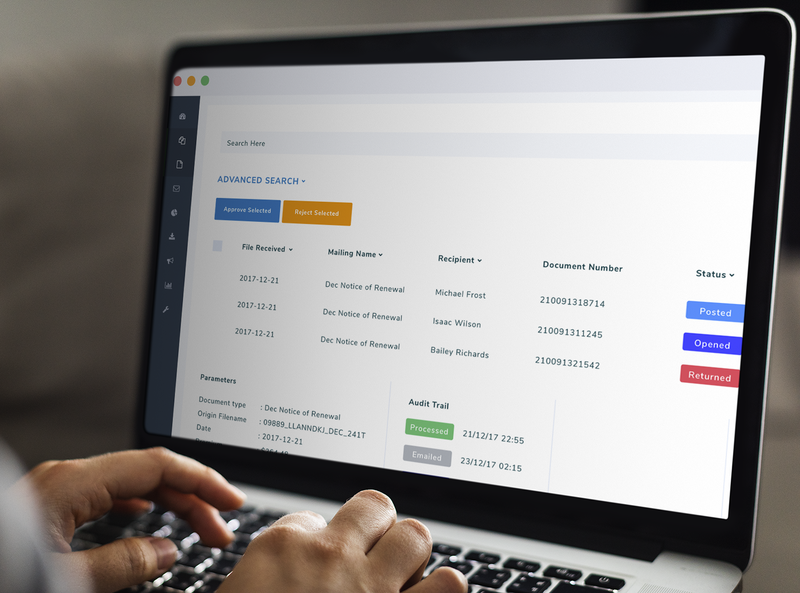 Fully integrated outsourced mail room services